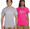 SMILE on men's sports grey or ladie's cut hot pink. 