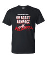 Black, unisex cut 100% cotton pre-shrunk T-shirt.
