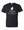 On black 100%, pre-shrunk T-shirt
