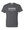 100% pre-shrunk cotton, white imprint on Charcoal Heather 