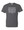 White ink on a charcoal heather, 6 oz., 100% preshrunk cotton tee.
