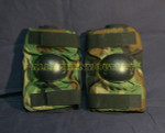 US GI MILITARY BIJAN WOODLAND CAMO Tactical Paintball Elbow Pads NEW / UNISSUED