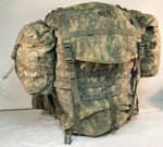 U.S. ARMY MOLLE II ACU DIGITAL LARGE RUCK SACK FRAME STRAPS PADS AND (2) SUSTAINMENT POUCHES VERY GOOD CONDITION