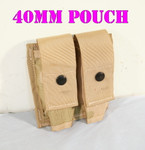 US MILITARY MOLLE II DESERT 3-COLOR 40MM PYRO DOUBLE AMMO POUCH NEW / UNISSUED CONDITION
