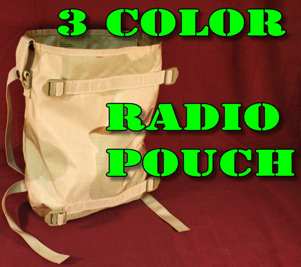 LOT OF (40) FORTY GENUINE U.S. MILITARY ISSUE Molle II LCE Radio Pouch  3-Color Desert Camo NEW / UNISSUED CONDITION - Allegheny Surplus Outlet