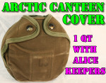 CANVAS ARCTIC CANTEEN COVER w/ ALICE KEEPERS VERY GOOD CONDITION