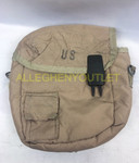 US Military 2 QT Collapsible Water Canteen Cover Pouch Desert Tan Very Good Used Condition
