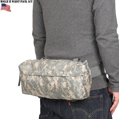 US Military NEW MOLLE II Waist Pack Pouch Fanny Hip Bag Butt ACU Camo 