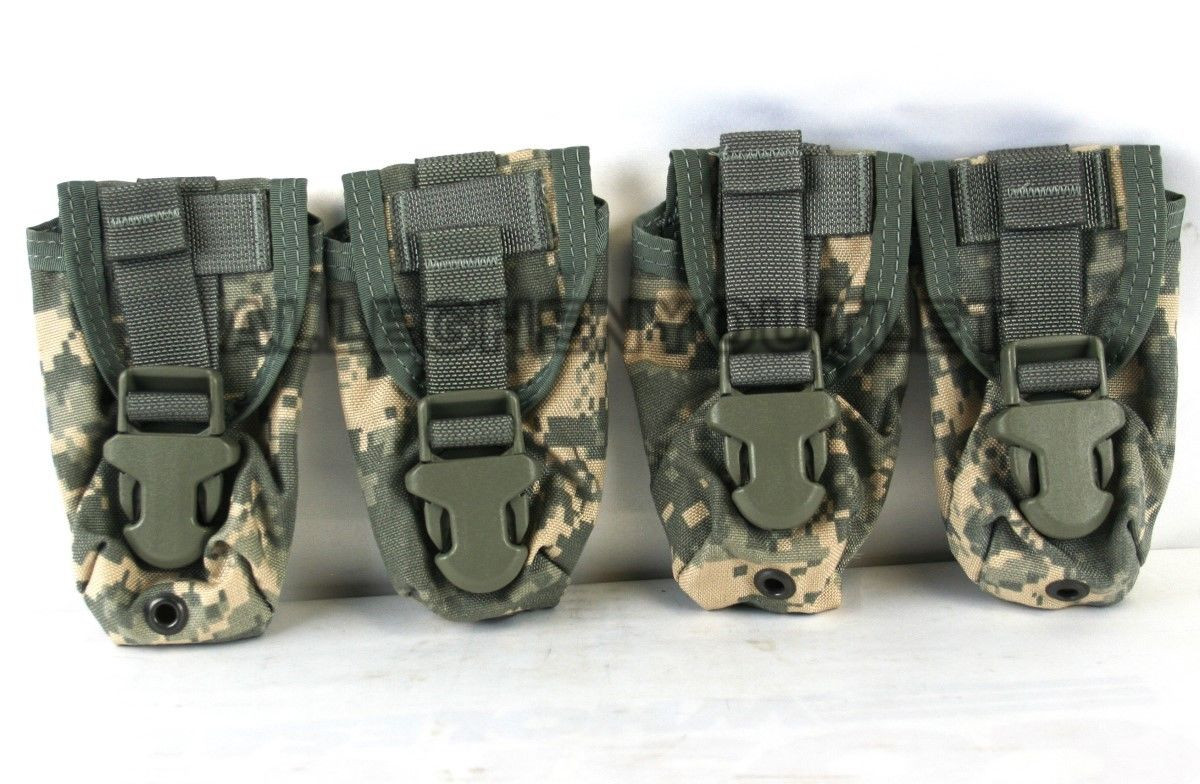 Lot of 3 US Military Army ACU MOLLE Flashbang Flash Bang Grenade Ammo Pouch NEW