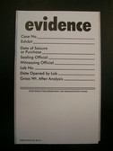 Kapak/Ampac Preprinted Evidence Labels, Roll of 100 ea
