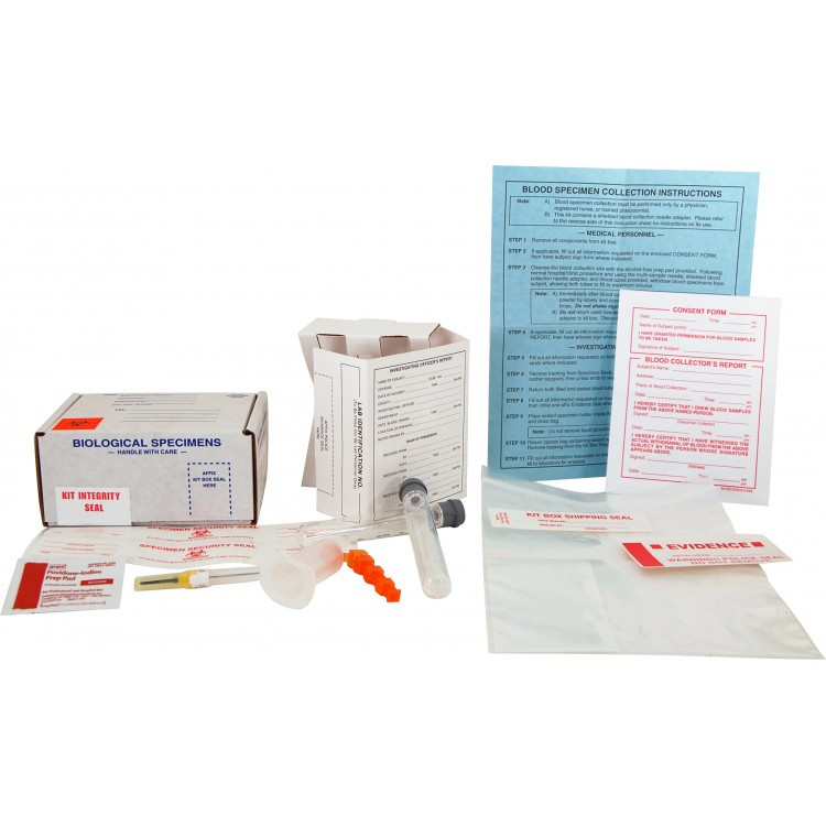 Blood Specimen Collection Kit (Two Blood Tubes) 25/Case - CrimeTech