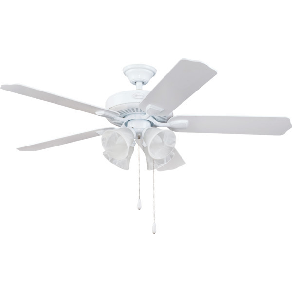 Seasons 52 Dual Mount Ceiling Fan White Tulip Light Kit