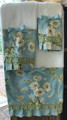 Gentle Breeze-Lt. Blue Set of 3 Decorated Towels