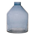 Blue Bottle Vase 6.5 x 8" HIgh- Glass
