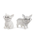 5' Pig with Glasses Set of 2