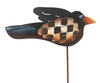 Checked Crow on stakes Set of 3