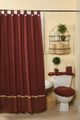 The Homestead Collection-New Brick/Oatmeal Bath Curtain