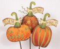 Set of 3 Pumpkins with sayings