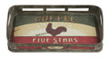 Coffee label and Rooster Metal Tray