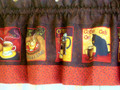 Coffee Cat Cafe Curtains-Valance