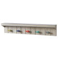 Wooden Wall Shelf with Colorful Fish Hooks