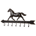 Metal Horse Wall Hanger  with hooks