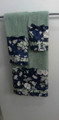 Gentle Breeze Collection- Navy Set Of Three Decorated Towels