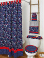 By The Sea Bath  Collection Navy-Commode Set