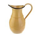 Mustard -Colored Tin Pitcher-10.5" tall