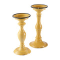 Mustard Colored Candlesticks S/2