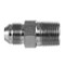 SS-2404 -04-04 37° MALE JIC X NPTF MALE PIPE CONNECTOR STAINLESS  1/4 MPT to 1/4 Male Flare JIC (QTY 6)
