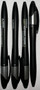 4in1 Solid Black Stylus Twist Pen