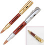 Rifle Clip Brass Rosewood Click Pen