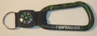 Camo Carabiner Compass Key Ring