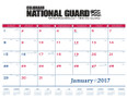 Patriot Red, White & Blue Paper Desk Calendar Pad