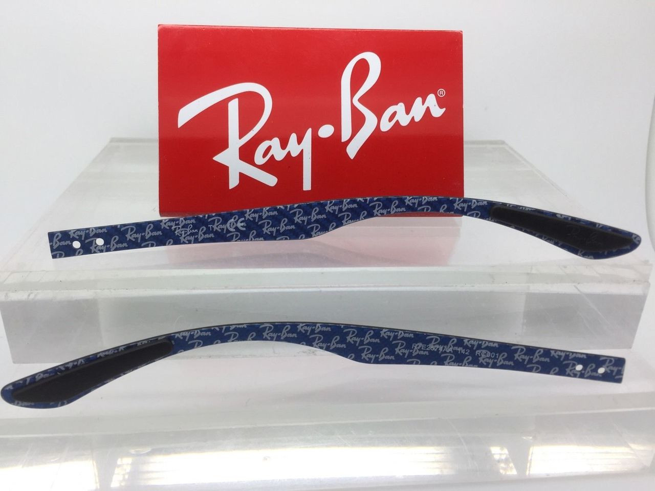 Authentic Rayban Rb Rx 8412 Carbon Fiber W Blue Logos Replacement Temples New Genuine Www Sunglassreplacementlenses Com