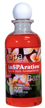 The finest aromatherapy for hot tub spas and jetted whirlpool baths! Our unique and delightful inSPAration scents are crafted for total hot water enjoyment, creating a rich, soothing spa experience. The wide variety of fragrances promote total relaxation, while leaving your skin feeling soft and moisturized. Freedom from chemical odors! 