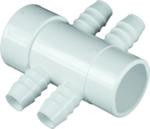 1.5 Inch 4 Port Double Barb Air Manifold