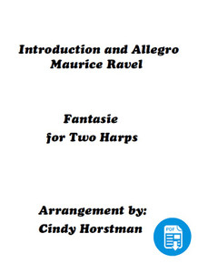 Ravel's Introduction and Allegro for 2 Harps (Harp Part 1) arr. by Cindy Horstman PDF Download