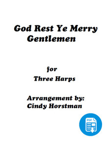 God Rest Ye Merry Gentlemen for 3 Harps (Harp Part 1) arr. by Cindy Horstman PDF Download