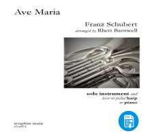 Ave Maria by Franz Schubert arr. by Rhett Barnwell for harp and solo instrument - PDF Download
