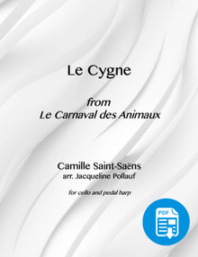 Le Cygne (for pedal harp and cello) arr. by Jacqueline Pollauf - PDF Download