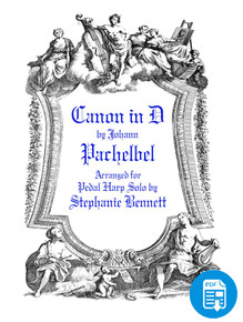 Pachelbel Canon in D arr. by Stephanie Bennett for Pedal Harp - PDF Download