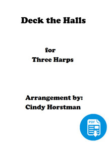 Deck the Halls for 3 Harps arr. by Cindy Horstman PDF Download