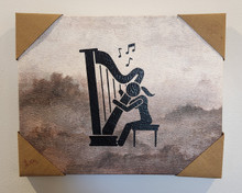 Harp Artwork - Harpist