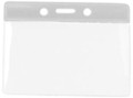 1820-1008 - Badge Holder Horizontal White Bar 100 Per Pack