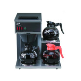 12 Cup Pourover Coffee-Curtis CAFE3DB10A000  Brewer with 1 Upper and 2 Lower Warmers - 120V