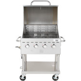 Stainless Steel Outdoor Grill with Roll Dome & Cover-Backyard Grill Pro Deluxe-30" 