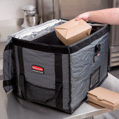 Top Load Full Size Food Pan Carrier-Gray Insulated Nylon  