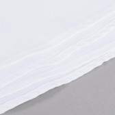 72" White Round Hemmed Poly Cotton Tablecloth